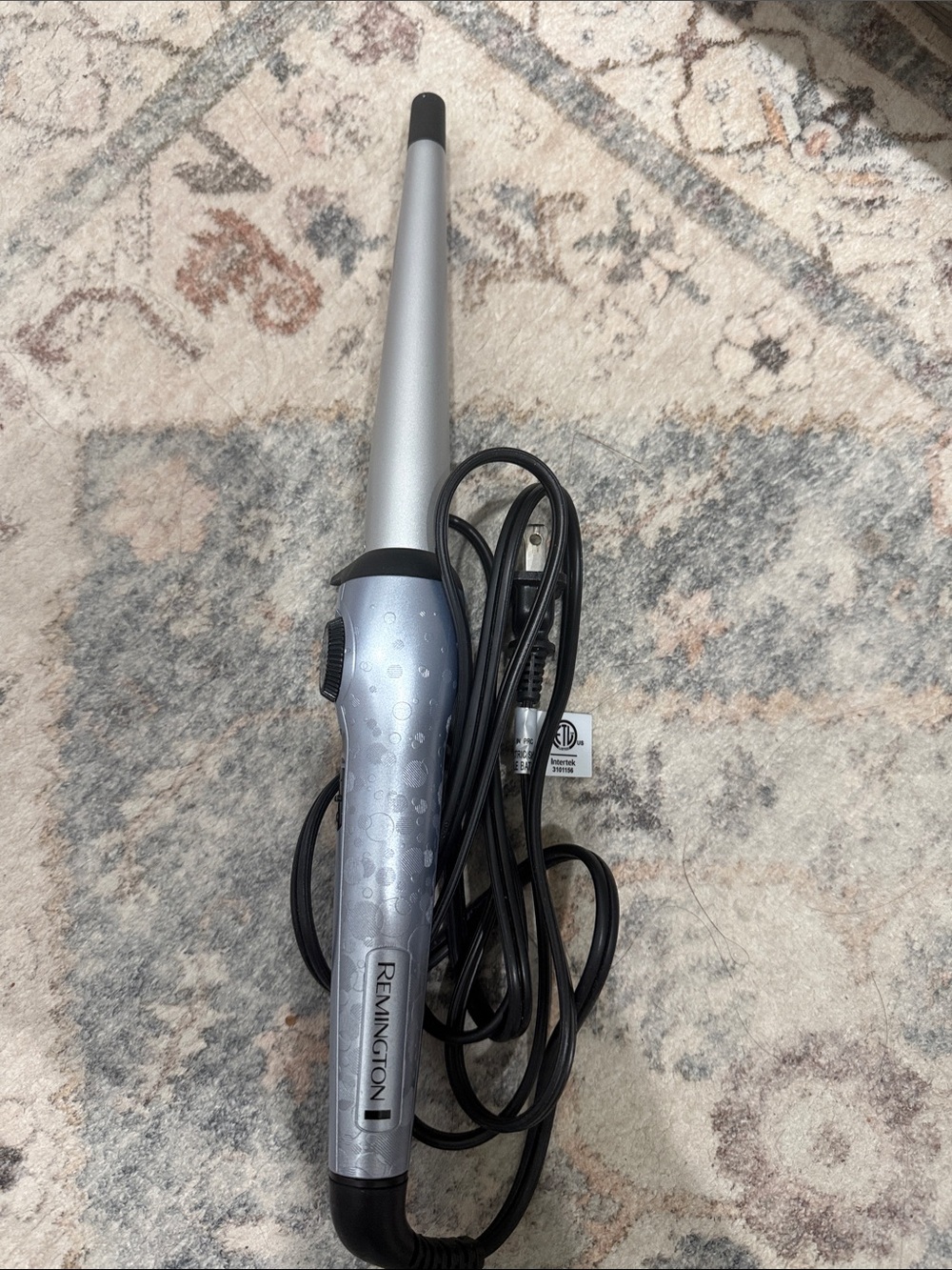Remington Silver and Black Conical Curling Wand